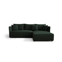 ECKSOFA mit Schlaffunktion MILANO R Poso 014 Rechts - Grün, Textil (245/185cm) - Bedante