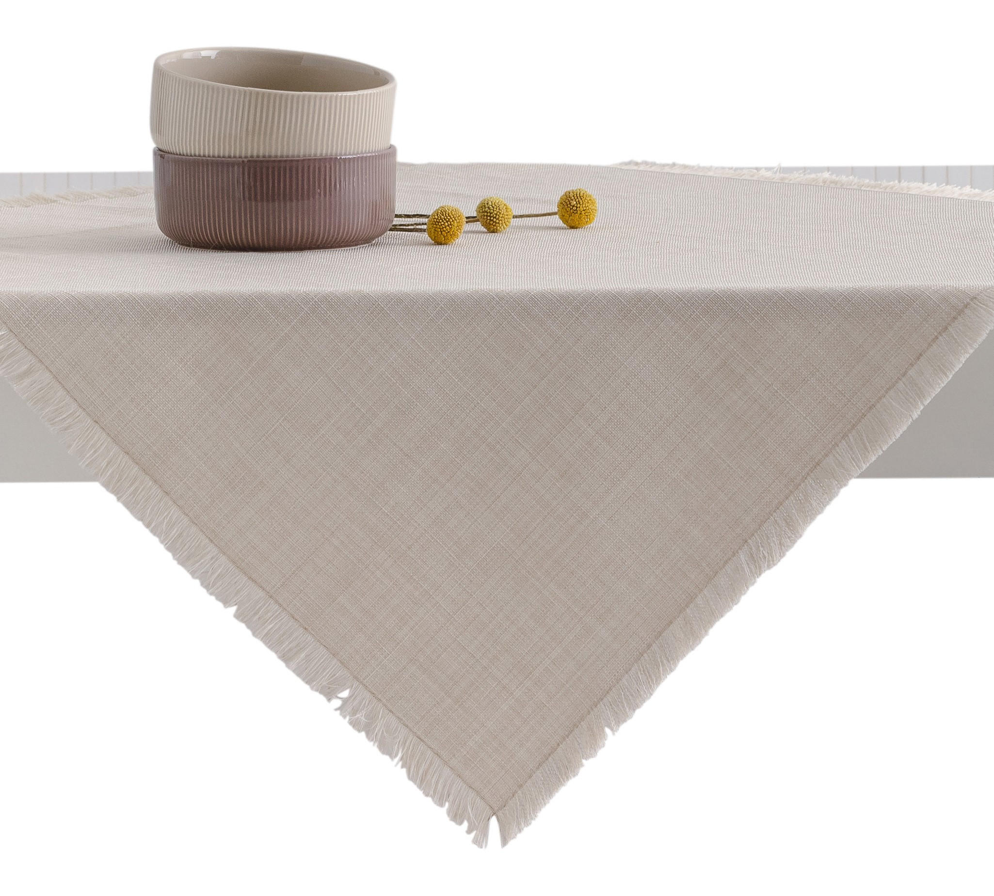 TISCHDECKE Arata - Beige, Textil (80/80/1cm) - home&you