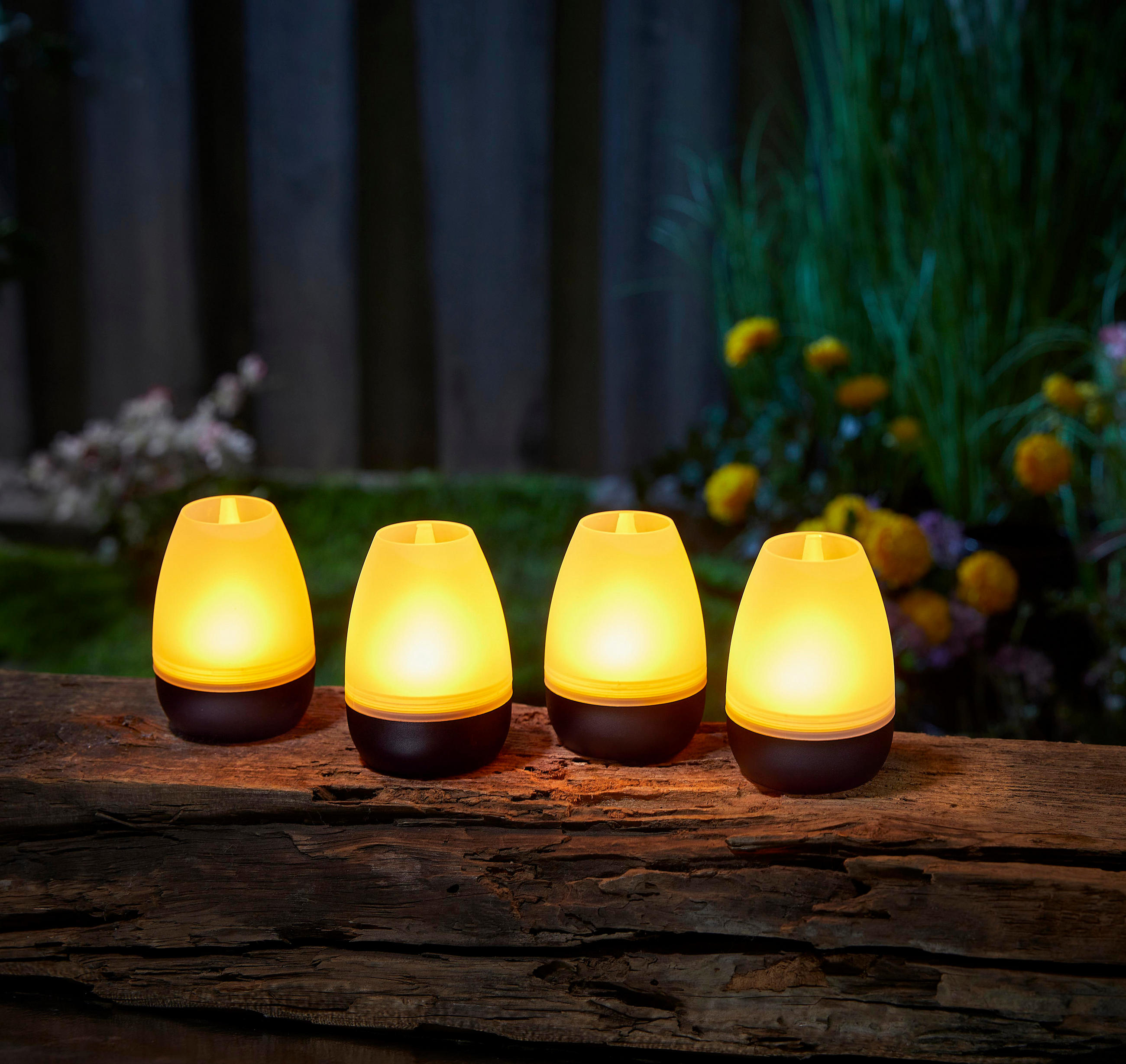Northpoint Led-Akku-Lounge-Lichter Schwarz 5x7x5 cm