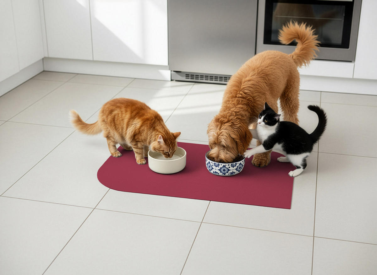 NAPFUNTERLAGE, Öko-Tex, Blattform Rot 60 x 90 cm - Rot, Textil (90/60cm) - SANOZOO