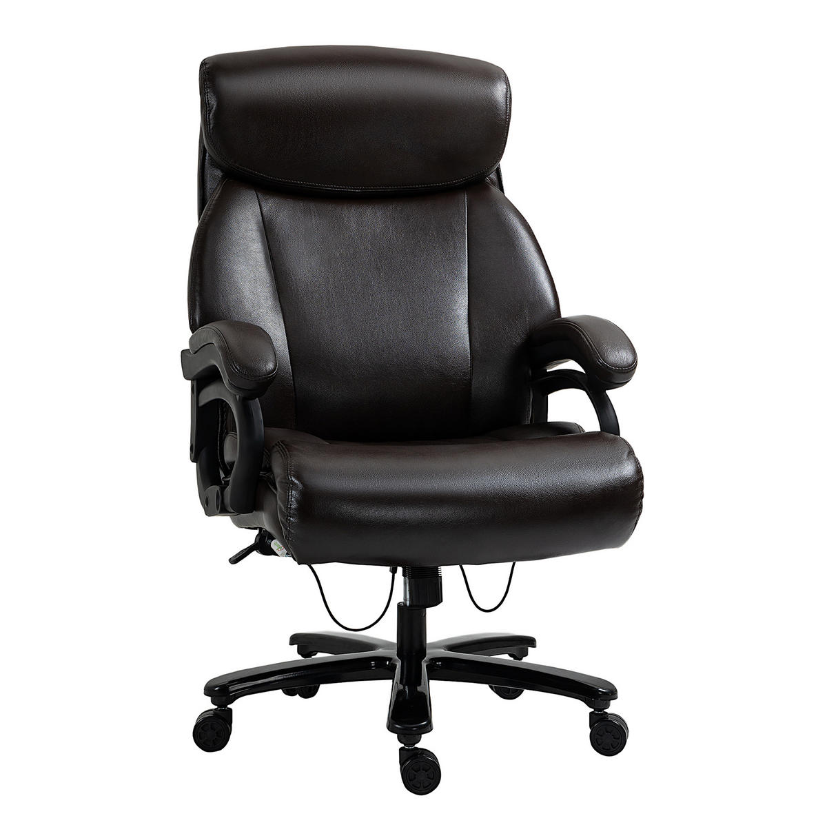CHEFSESSEL DE-05105 Dicke Polsterung, Wippfunktion & höhenverstellbar Braun - Braun, Metall (83/122/72cm) - ComfortXL