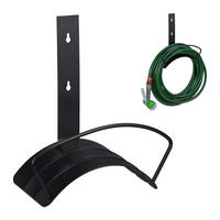 SCHLAUCHHALTER - Schwarz, Metall (32.5/32/16cm) - Relaxdays