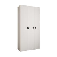 DREHTÜRENSCHRANK 245,5/120/50 3-türig - Schwarz/Weiß, Holz/Metall (120/245.5/50cm) - Abiks Möbel