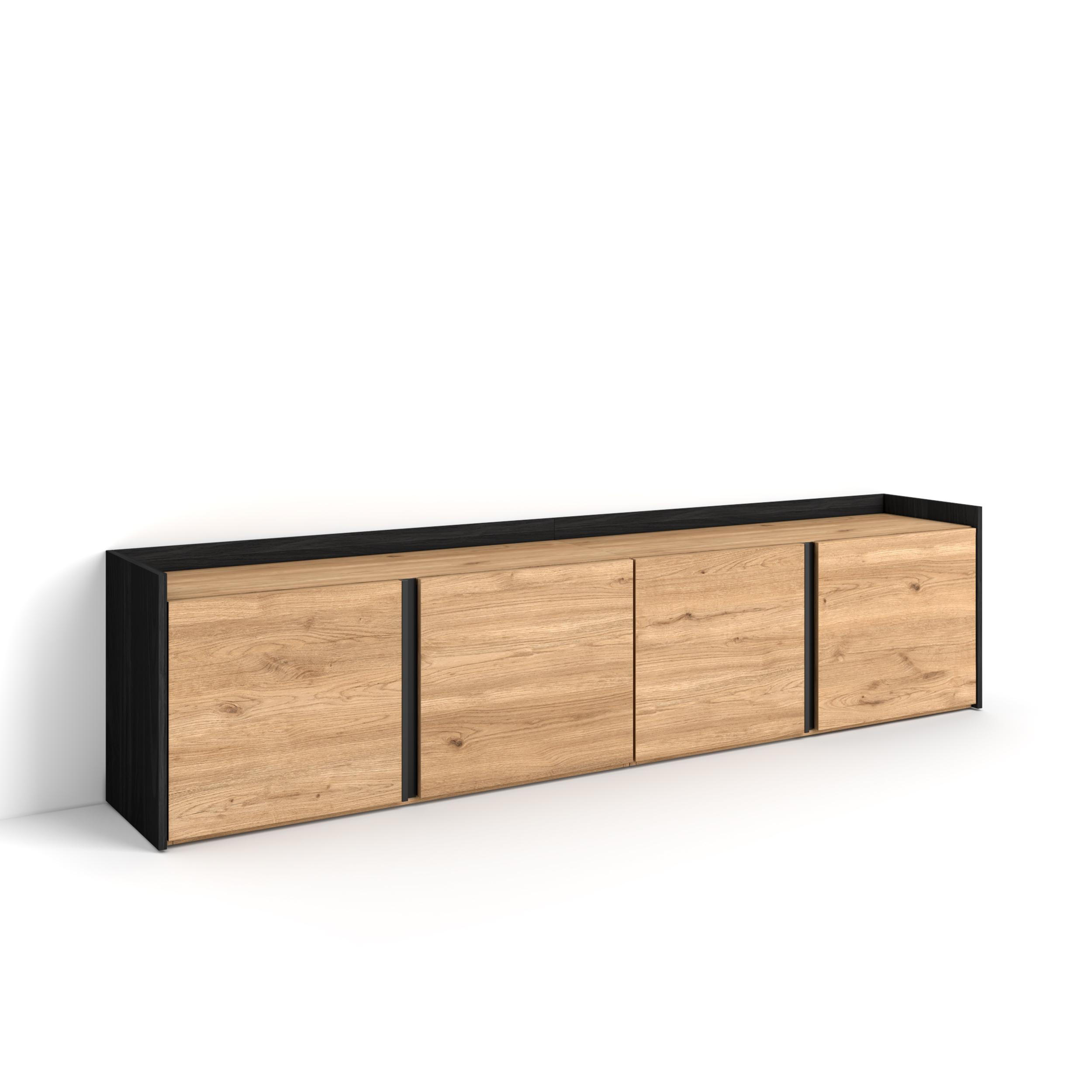 Skraut Home Lowboard, Braun 207x50x35 cm