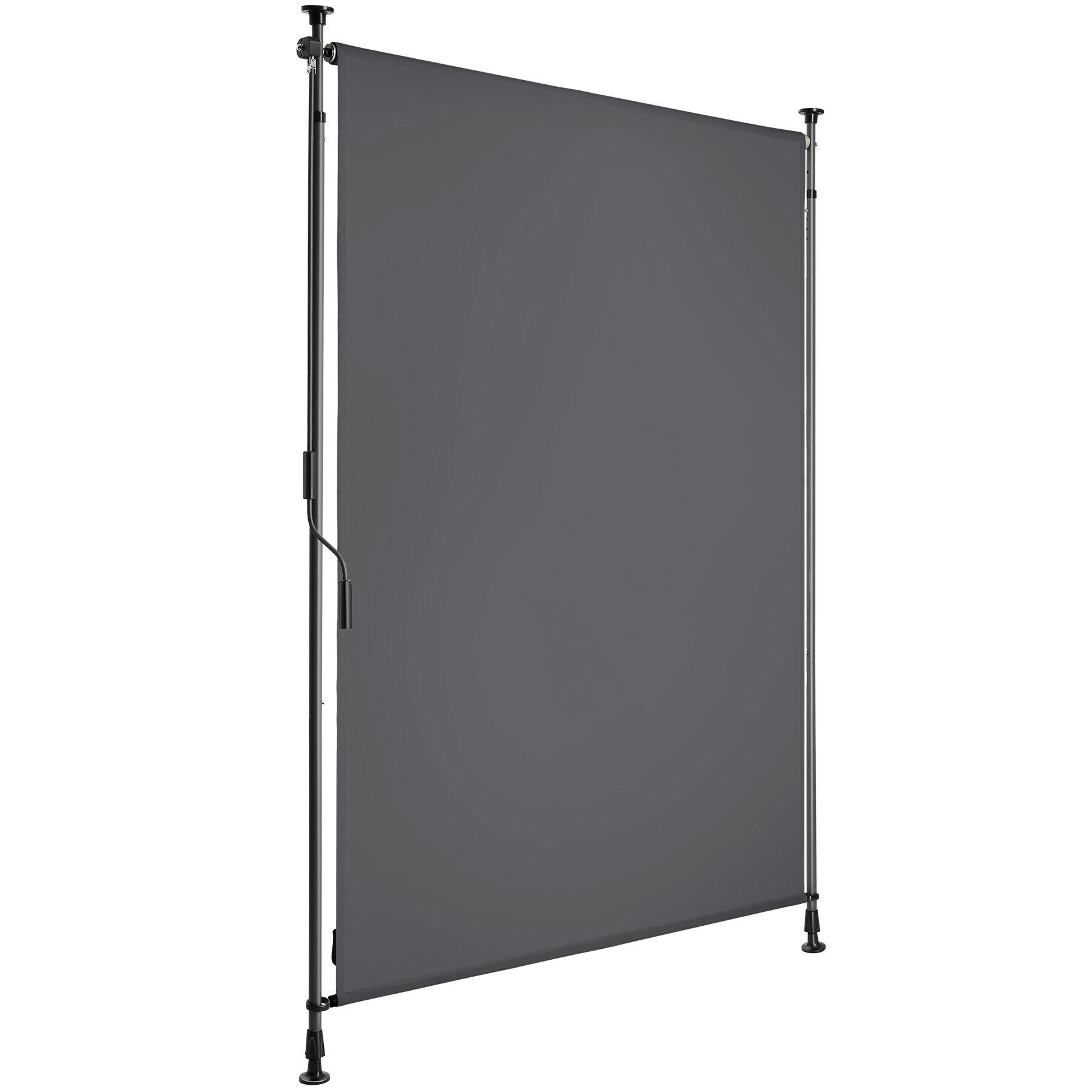 KLEMMMARKISE Taija,leichtgängige Handkurbel,dunkelgrau - Dunkelgrau, Kunststoff (108/310cm) - tectake