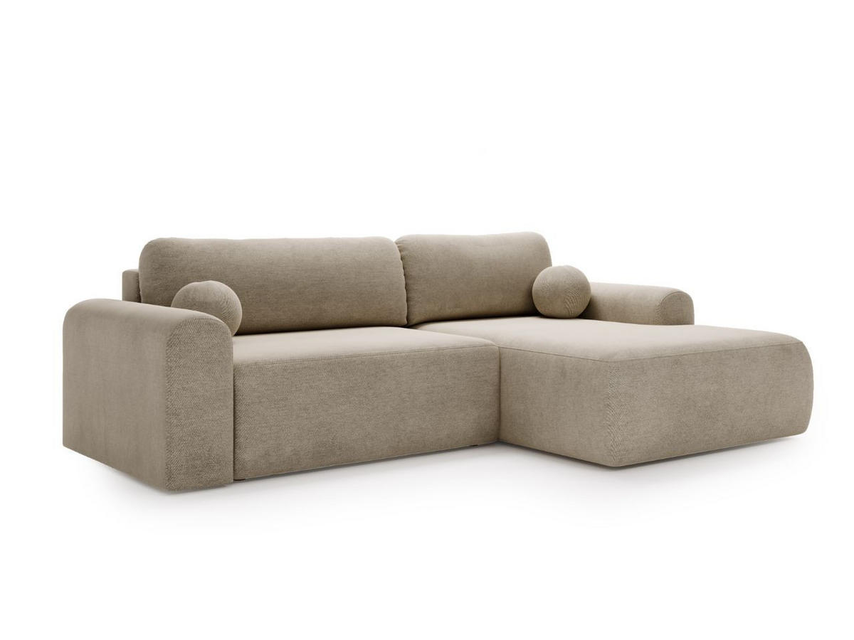 ECKSOFA Savana Beige Rechts - Beige, Holz/Textil (177/257cm) - Graingold