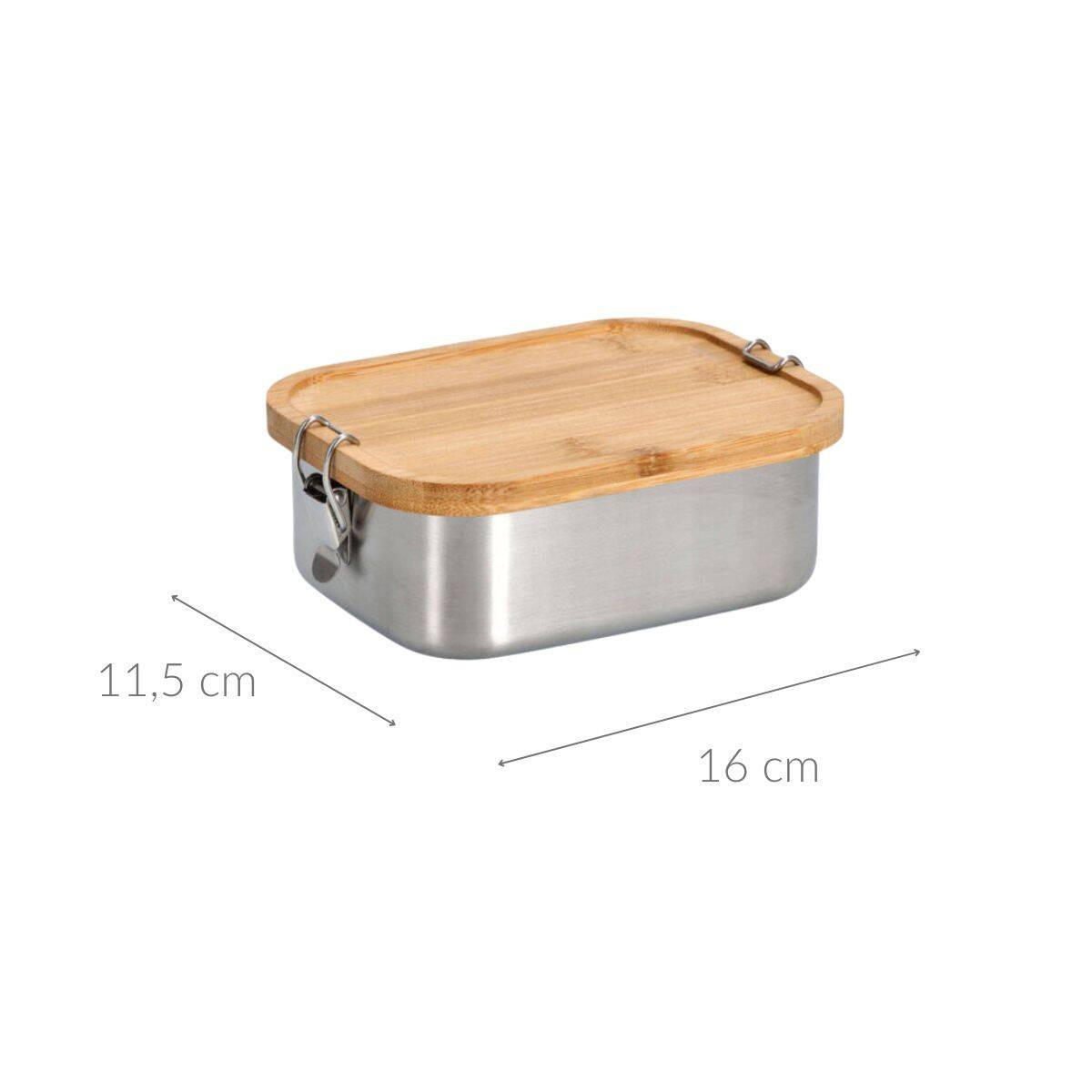 LUNCHBOX 16/11,5/6 cm - Silberfarben, Metall (11.5/6/16cm)