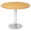 PAUSENTISCH groß STF 100/100/74,5 cm in Buchefarben/Chrom - Chromfarben/Buchefarben, Holzwerkstoff (100/100/74.5cm) - bümö