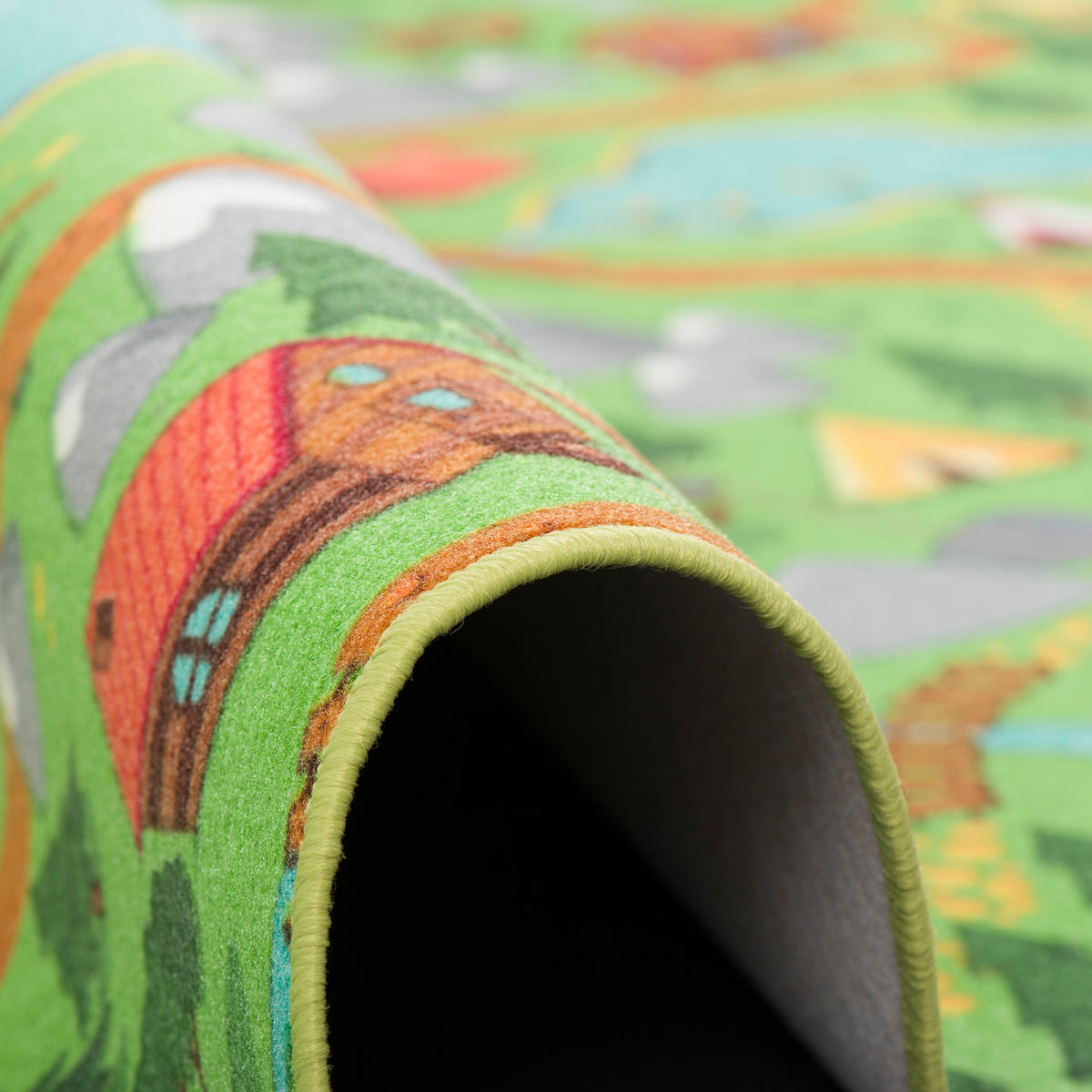 KINDER SPIEL STRASSENTEPPICH - Hellbraun, Textil (80/160cm) - Snapstyle
