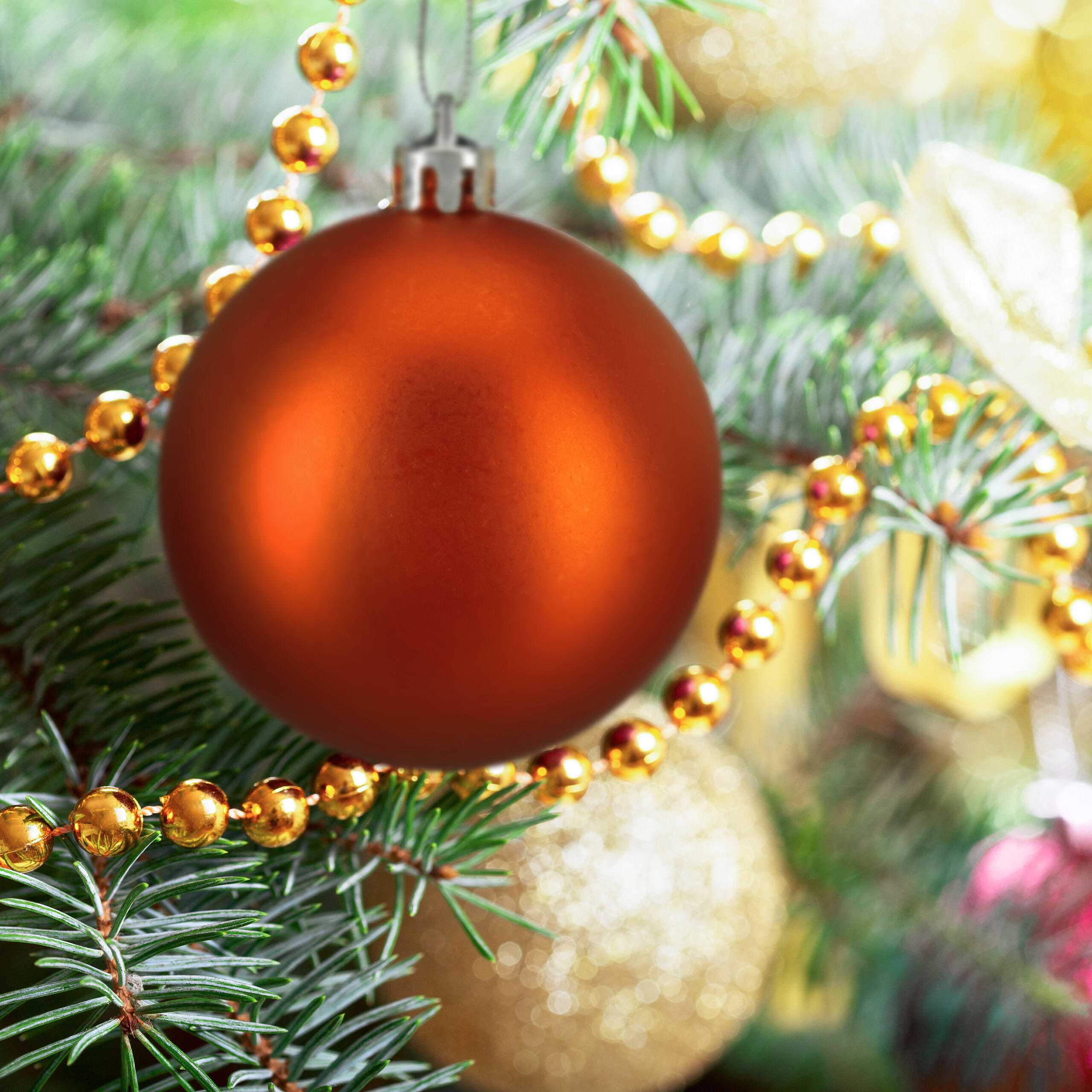 100XWEIHNACHTSKUGELN - Orange, Kunststoff (6/7/6cm) - Relaxdays