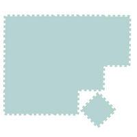 SPIELMATTE ab Null - 180/90/1 cm Puzzlematte Mint - Mintgrün, Kunststoff (30/30cm) - Littletom