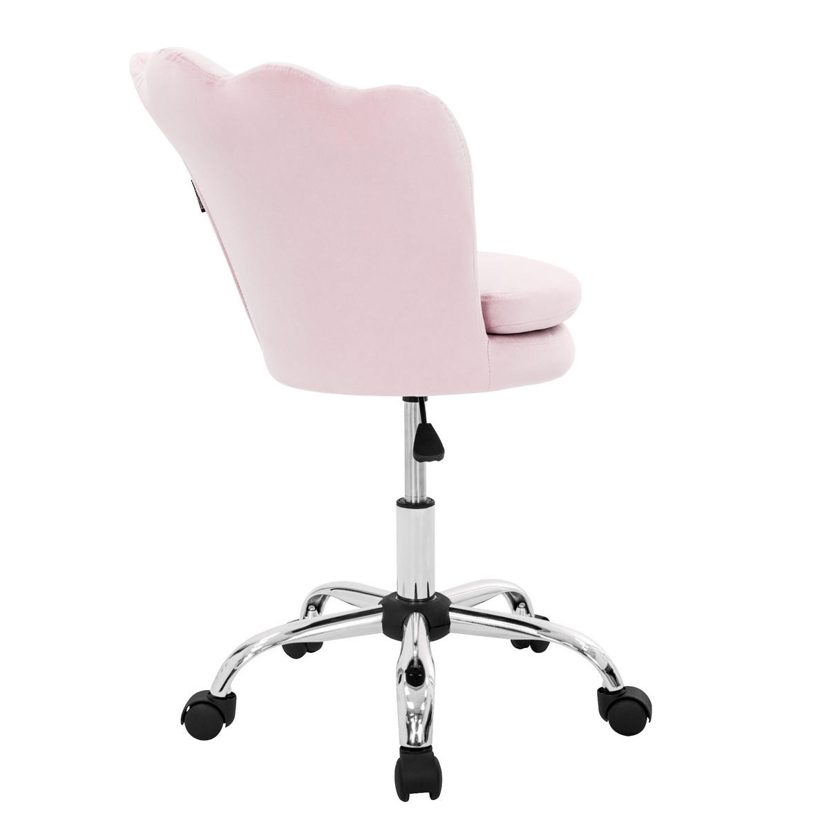 DREHSTUHL Kunstfell Hellrosa - Hellrosa, Metall (55/85/60cm) - ML-DESIGN