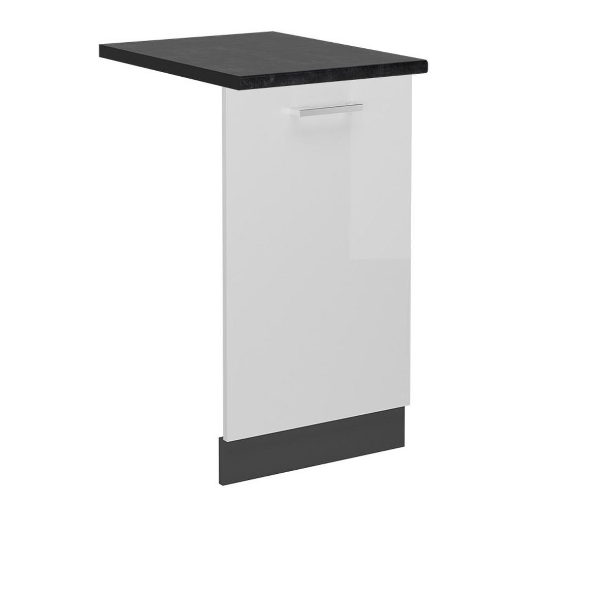 KRYT MYČKY NÁDOBÍ R-Line Bílá vysoký lesk - antracitová/vysoce lesklá bílá, kompozitní dřevo (45/81.8/1.6cm) - Vicco