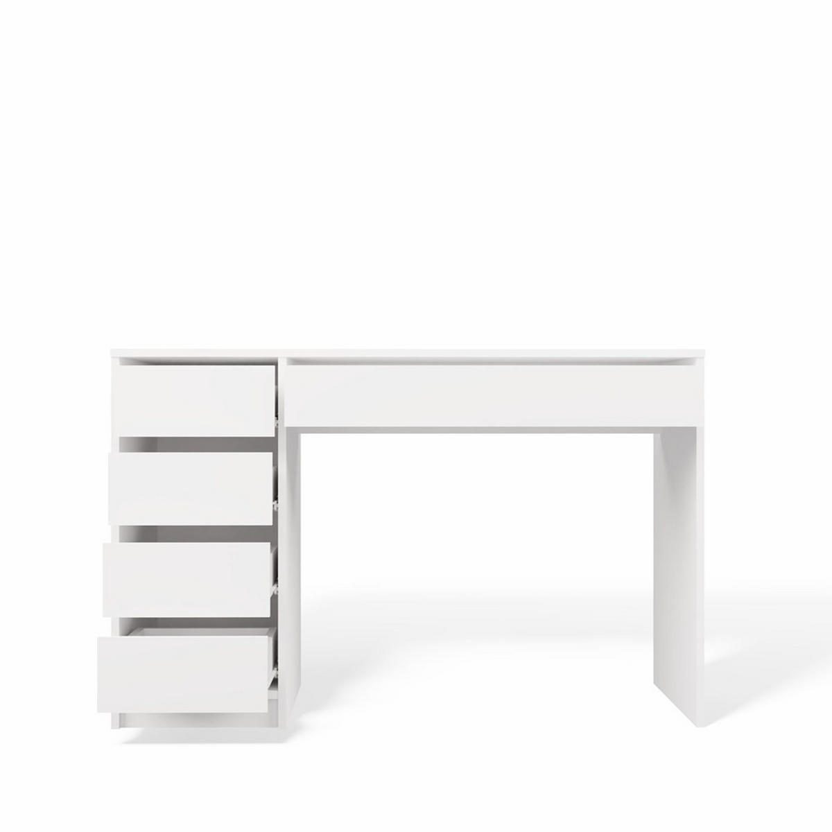 SCHREIBTISCH Weiß 120/77/55 - Weiß, Holzwerkstoff (55/120/77cm) - RAUMHIRSCH FURNITURE