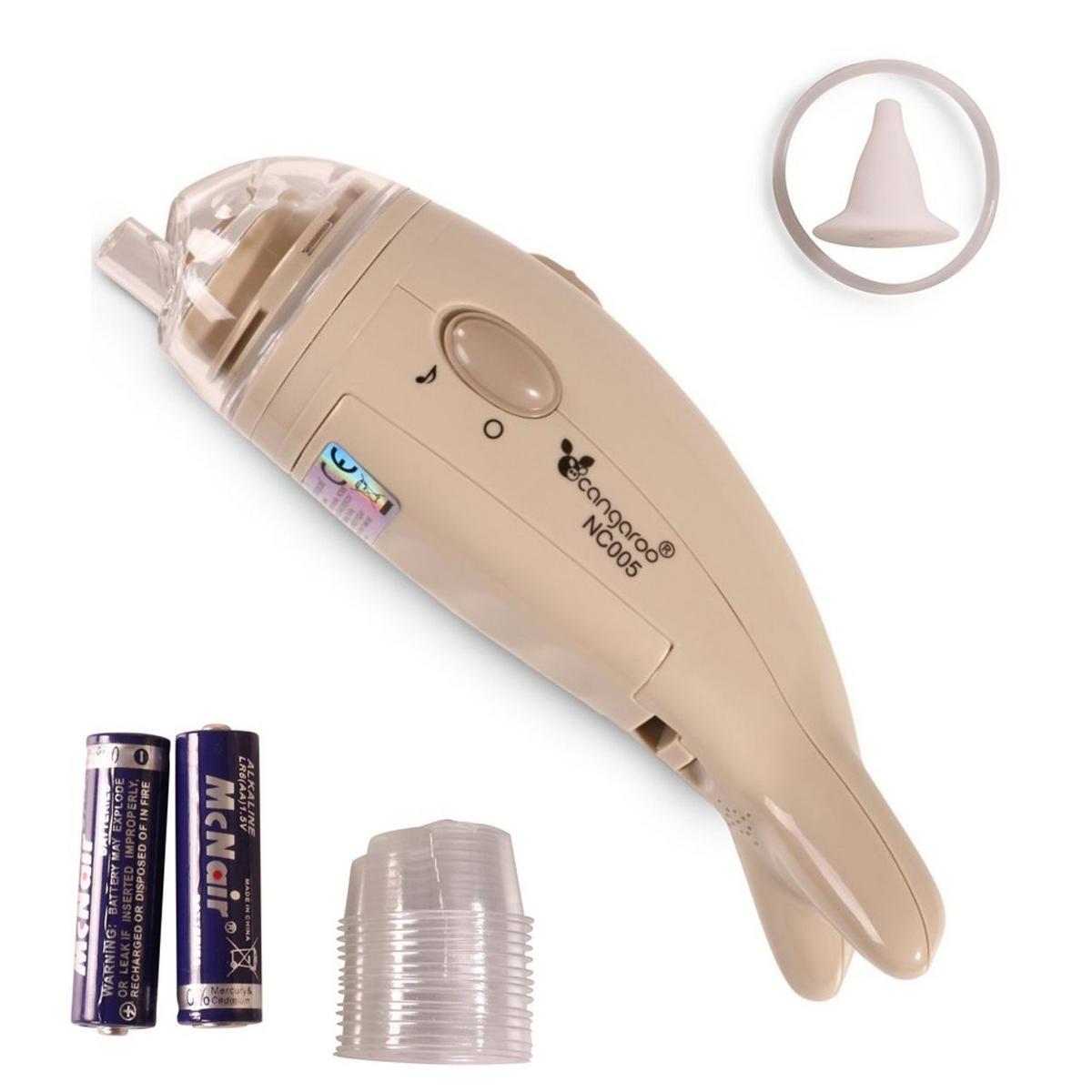 NASENSAUGER Akiko Silikon, Saugstufen, Einwegaufsätze, Musikoption, transparent, Sauger - Beige, Kunststoff (6/14cm) - Cangaroo