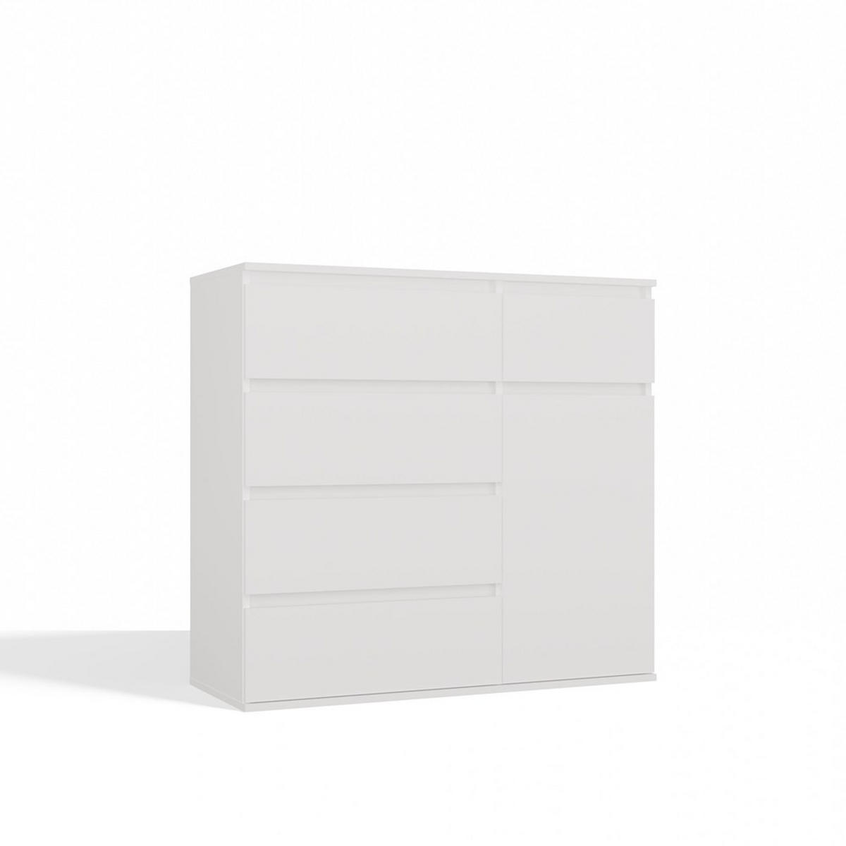 KOMMODE Weiß 100/93/40 - Weiß, Holzwerkstoff (100/93/40cm) - RAUMHIRSCH FURNITURE