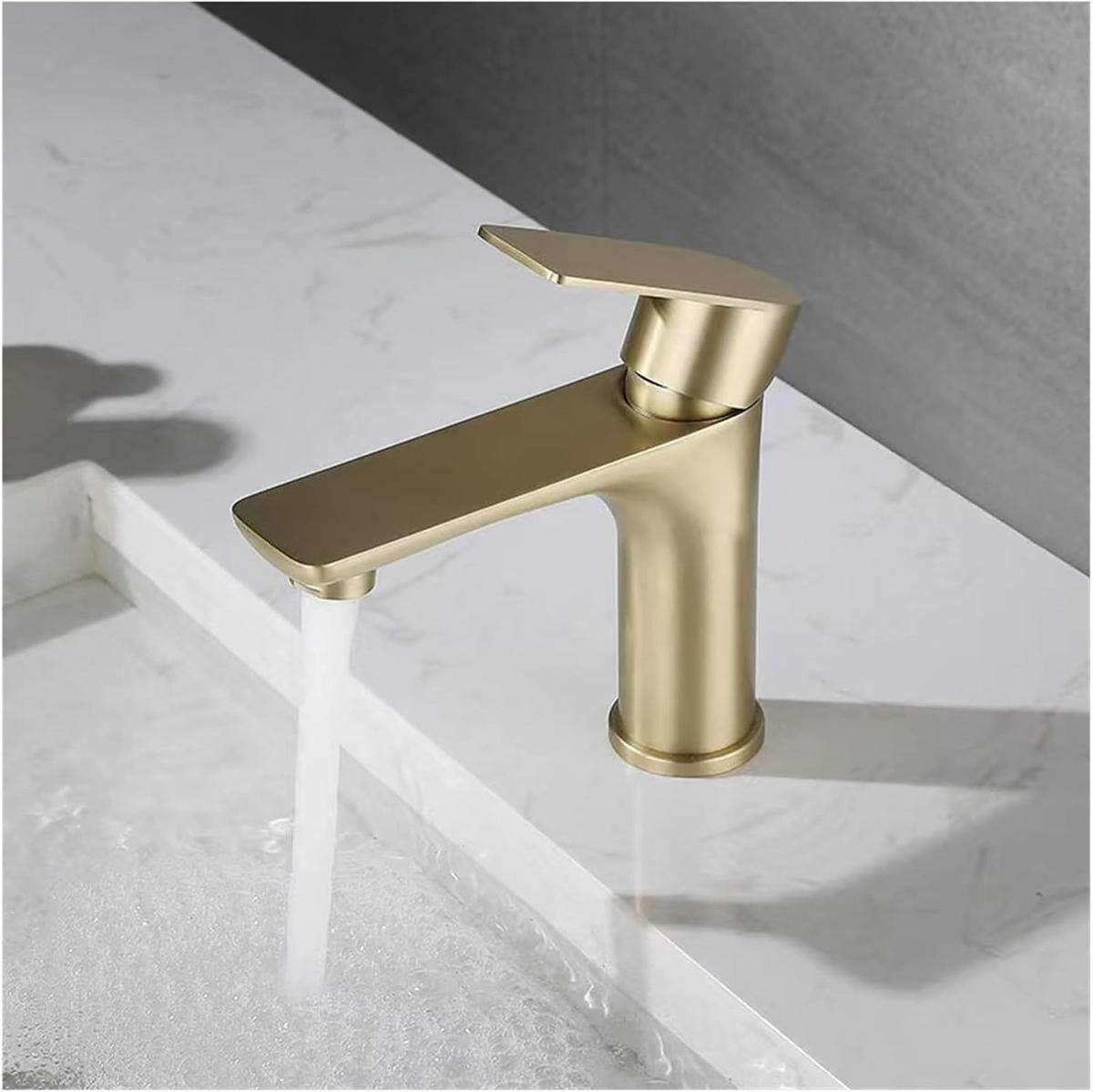 BADEZIMMERARMATUR, 18,5 x 14,5 cm, gold - Goldfarben, Metall (29/6/21cm) - Vallsero