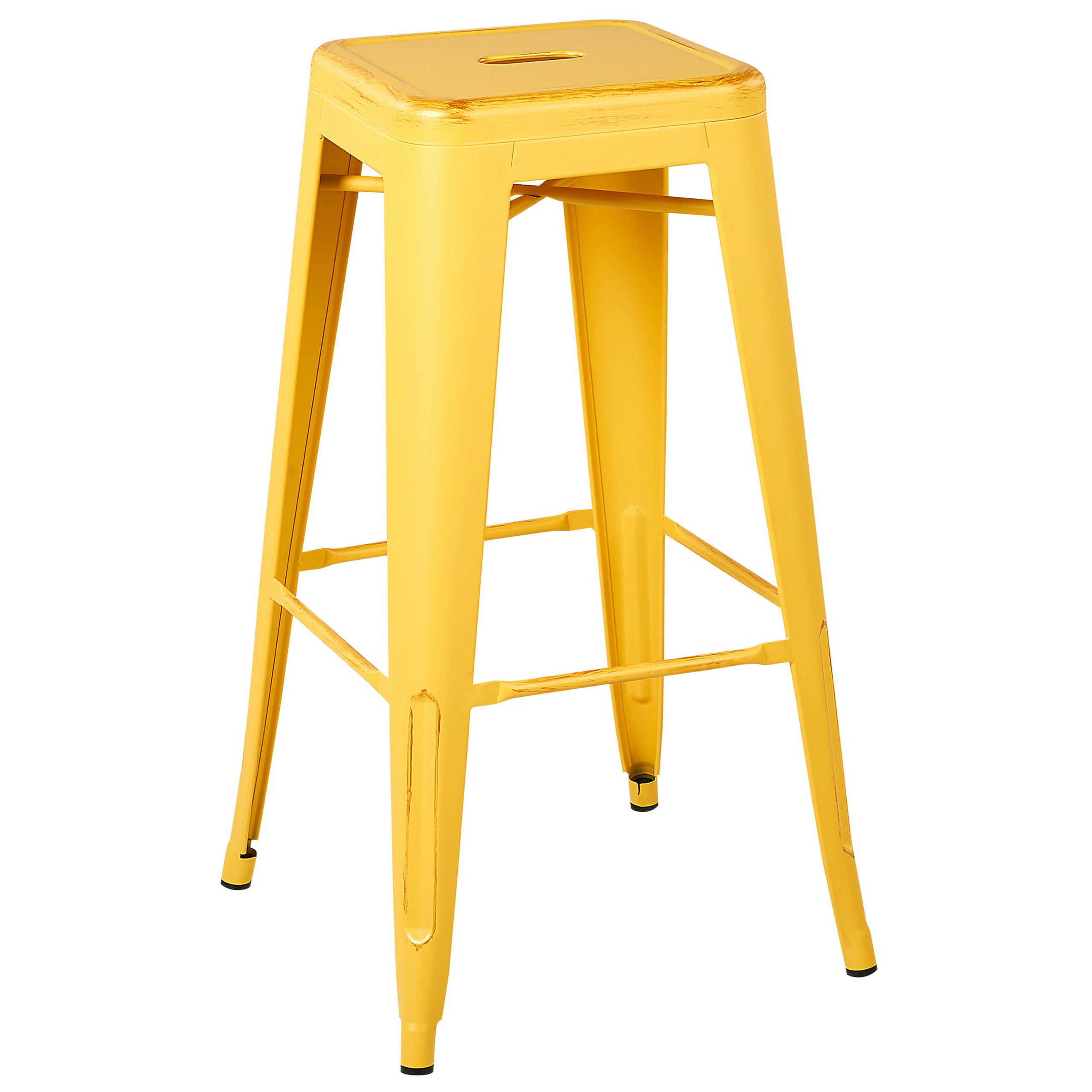 BARHOCKER 2er-Set Metall Gelb Cabrillo - Gelb, Metall (44/76/44cm) - Beliani