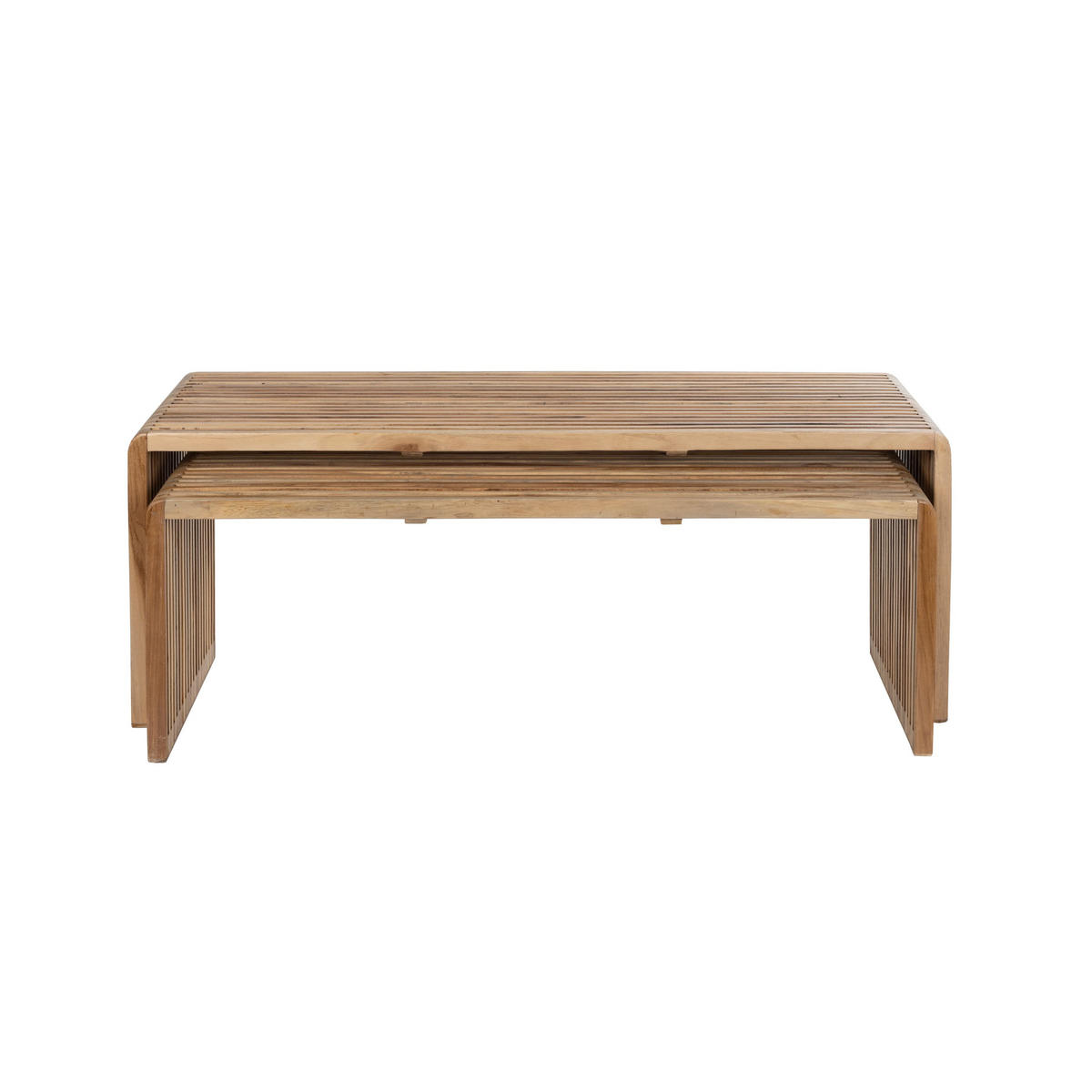 COUCHTISCH Djia Rechteckig 2er-Set - Braun, Holz (114/35/41cm) - Housecraft Living