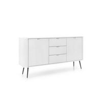SIDEBOARD ZOVA Weiß, Schwarz 168x39x87 cm - Schwarz/Weiß, Holzwerkstoff (168/87/39cm) - FURNLUX