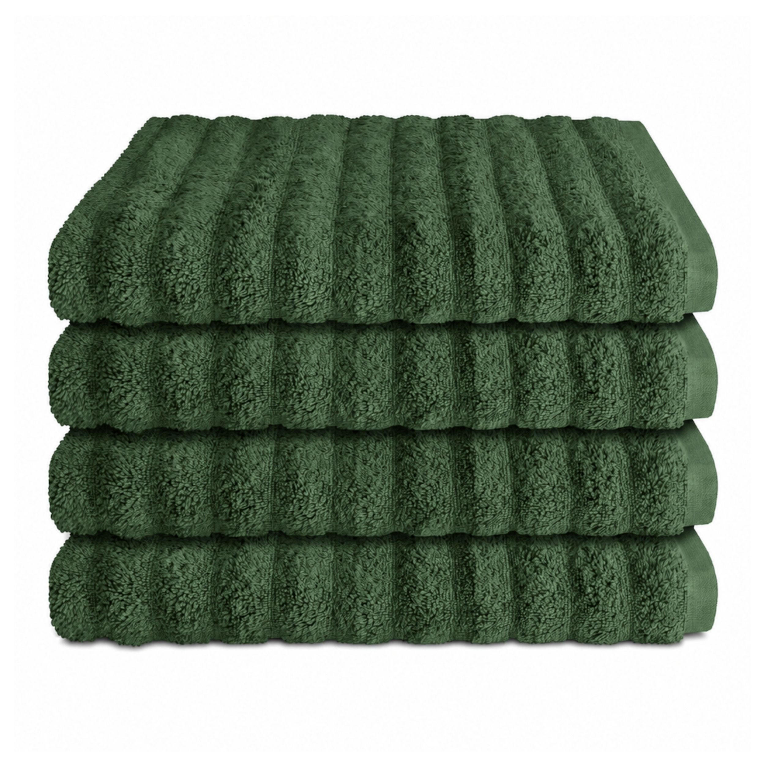 HANDTUCHSET Neapel - 4-teilig - 50x100 cm - Dunkelgrün - Dunkelgrün, Textil (50/100cm) - SCHIESSER