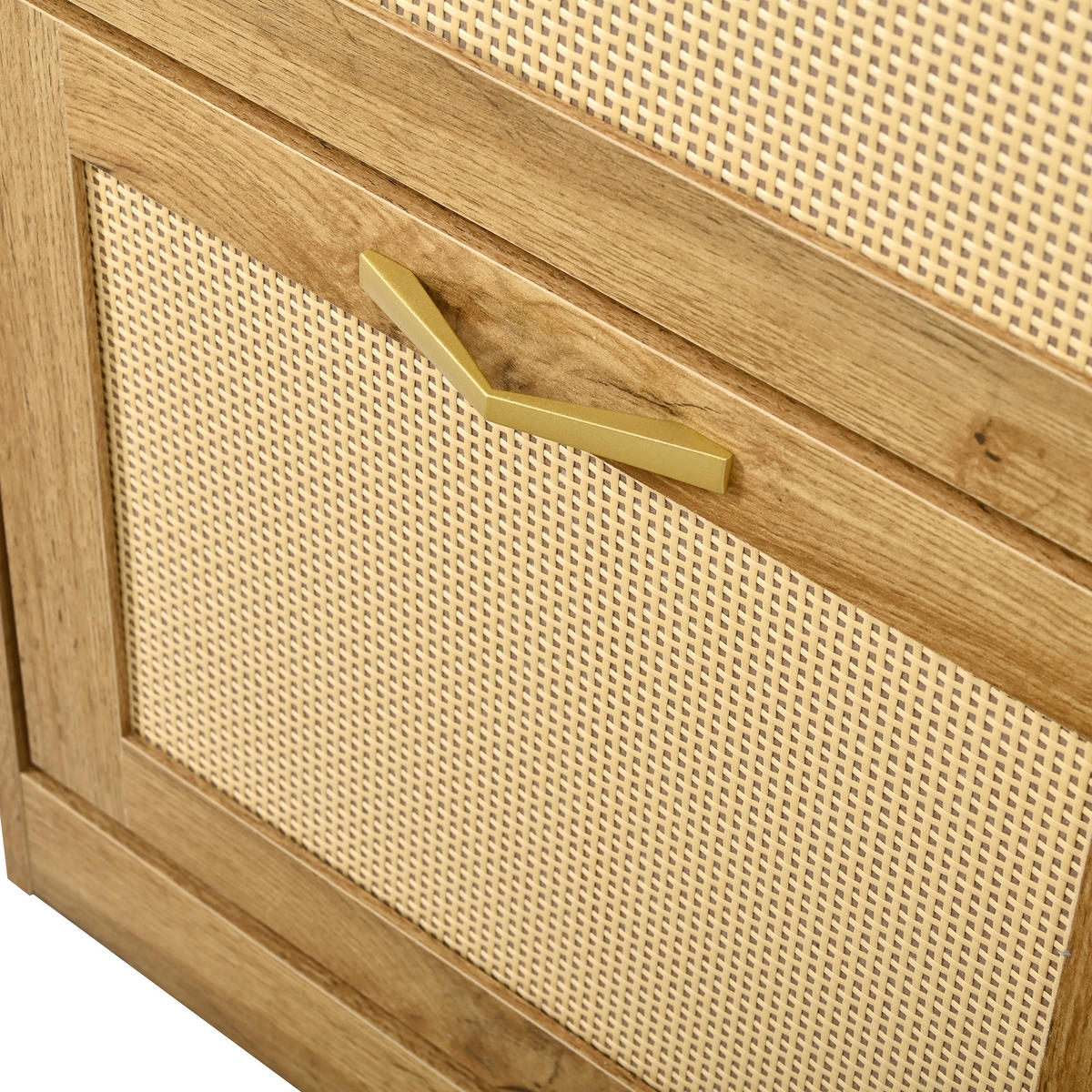 GARDEROBE-SET in Naturfarben Schuhschrank mit Spiegel , Sitzbank, Schuhschrank, Haken und Wandmontage , B99.5/T26/H180cm - Naturfarben, Glas/Holzwerkstoff (99.5/180/26cm) - STILVORA