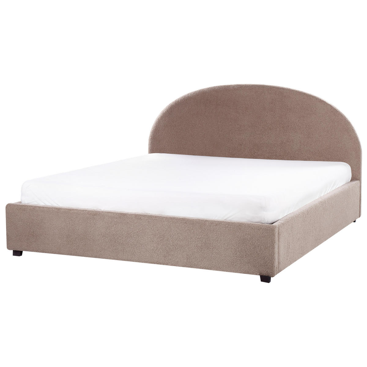 KÁRPITOZOTT ÁGY 180x200 cm Bézs Vaucluse - taupe, textil (180/200cm) - Beliani