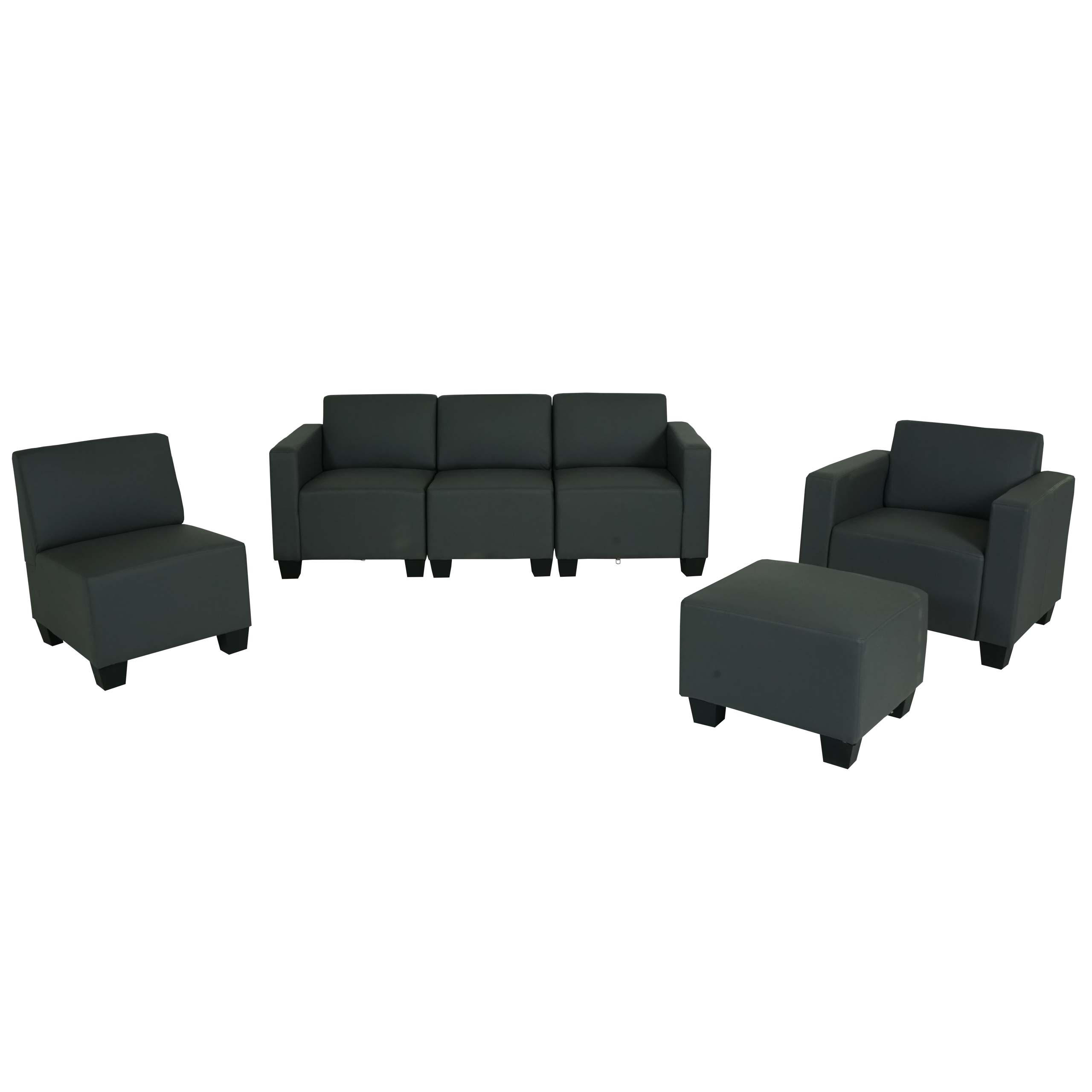 COUCH-GARNITUR Grau - Grau, Textil (193/76/72cm) - MCW