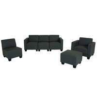 COUCH-GARNITUR Grau - Grau, Textil (193/76/72cm) - MCW