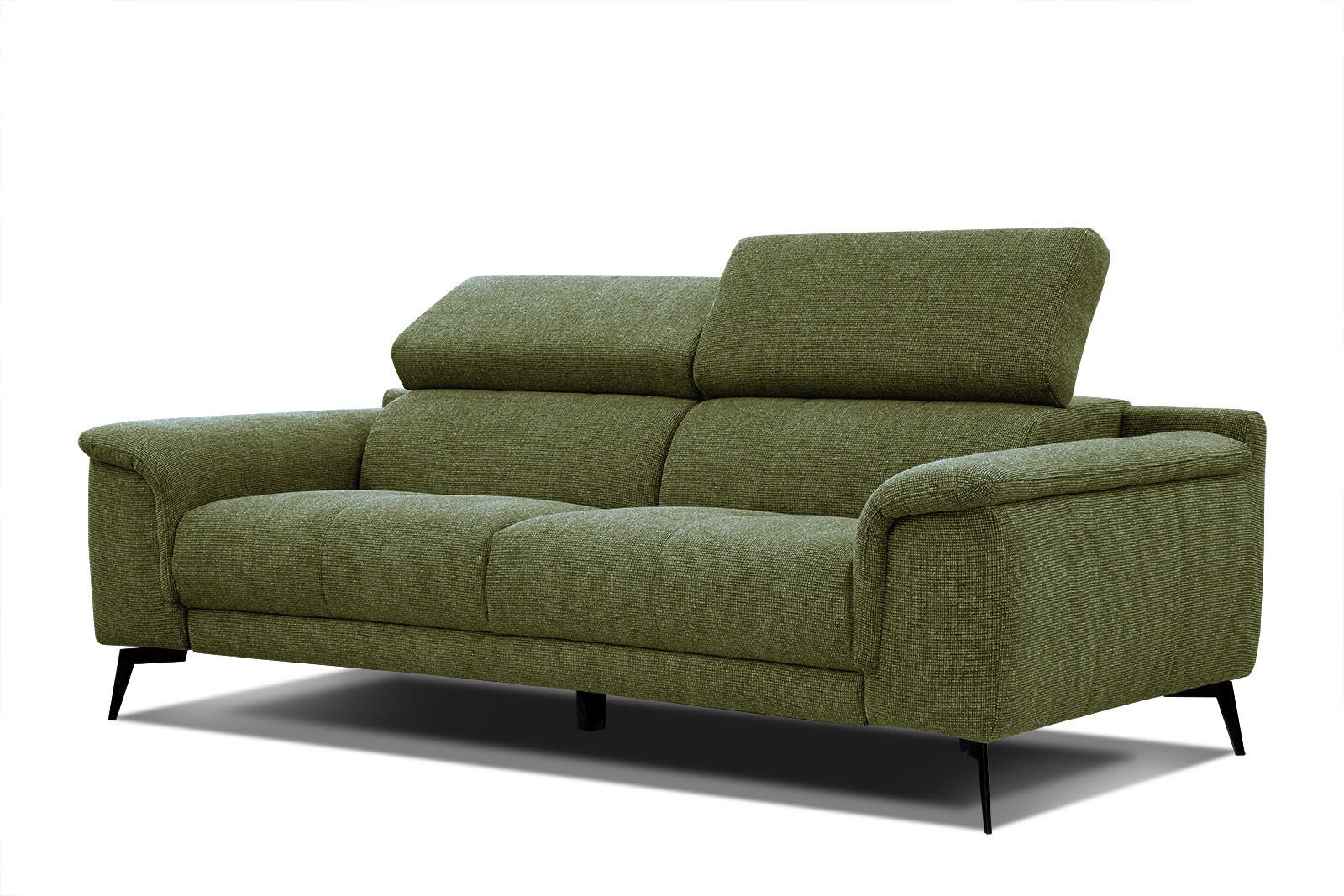 SOFA FIERO 3-Sitzer, olivgrün - Olivgrün, Holzwerkstoff/Textil (212/82/103cm) - Courtois Laville