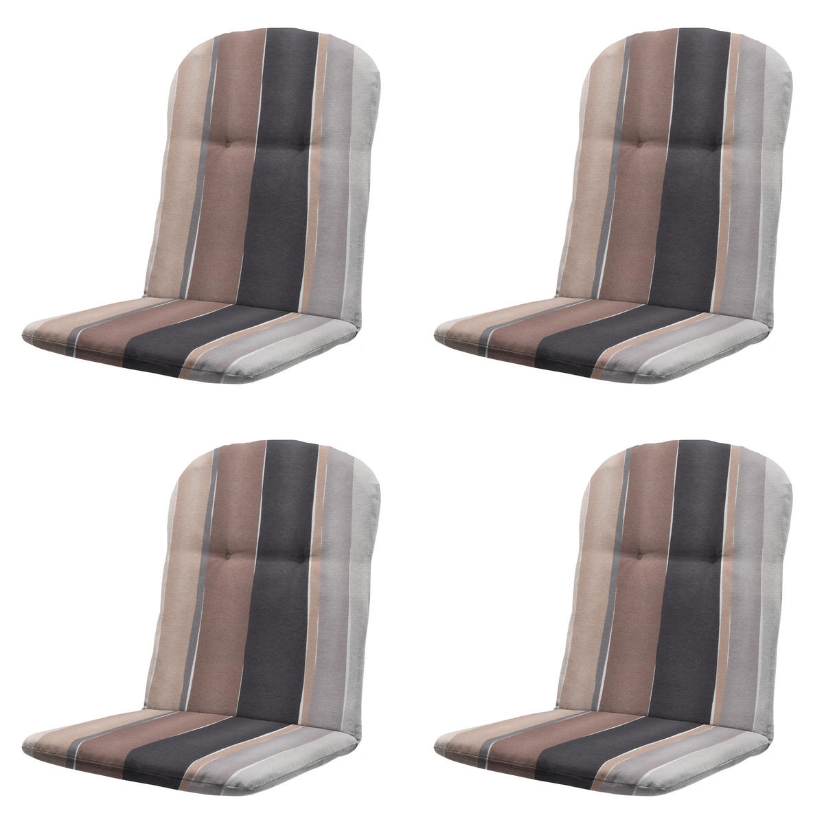 GARTENSTUHLKISSEN Nox - Mehrfarbig - 96/45/3,5 cm - 4er-Set - Multicolor, Textil (45/3/96cm) - Madison