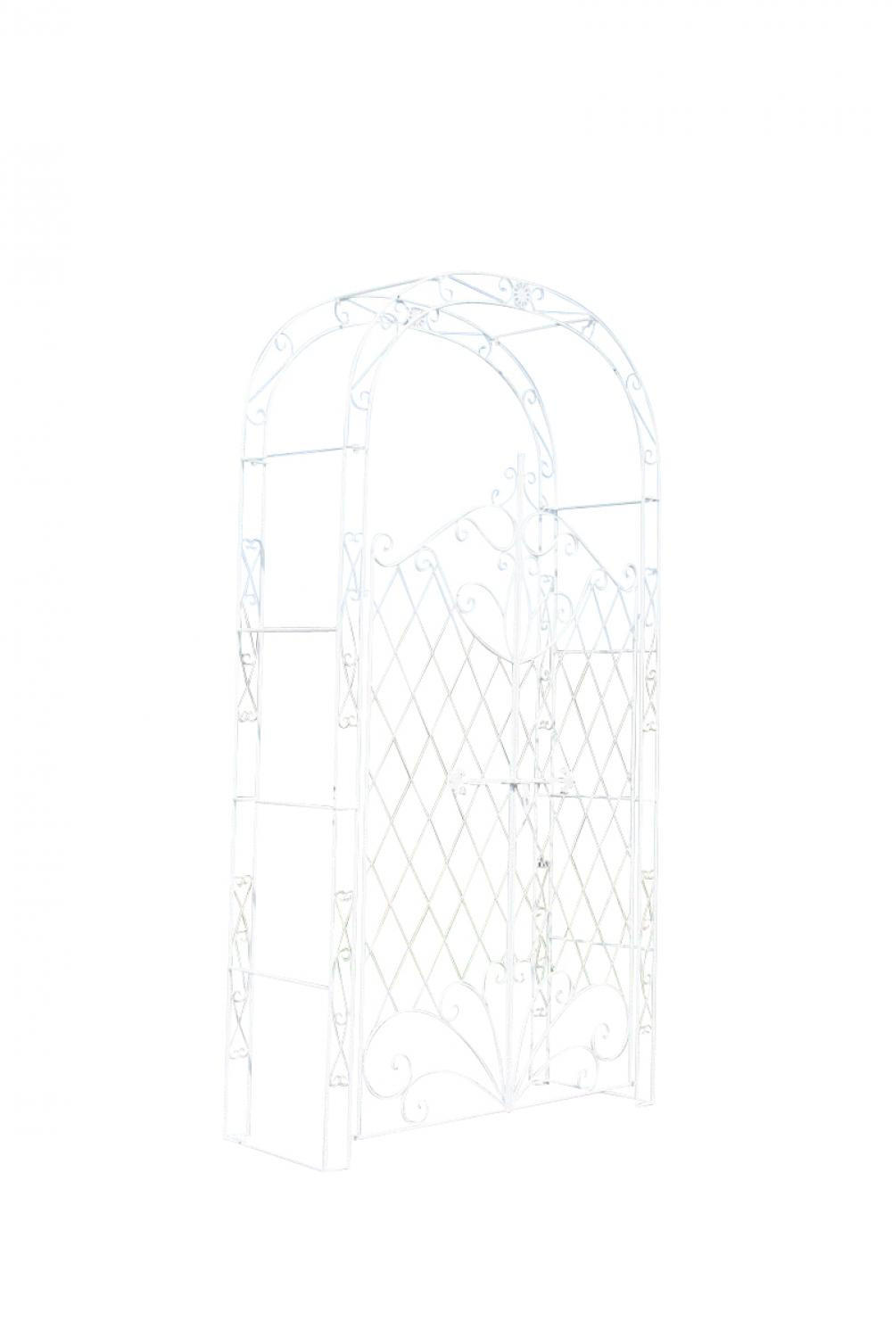 ROSENBOGEN Metall Weiß - Weiß, Metall (120/220/40cm) - CLP