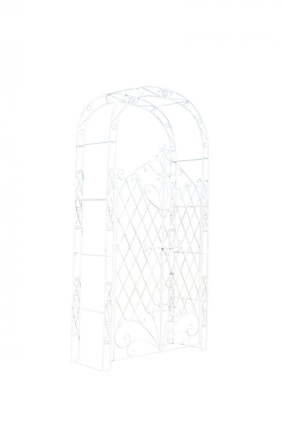 ROSENBOGEN Metall Weiß - Weiß, Metall (120/220/40cm) - CLP