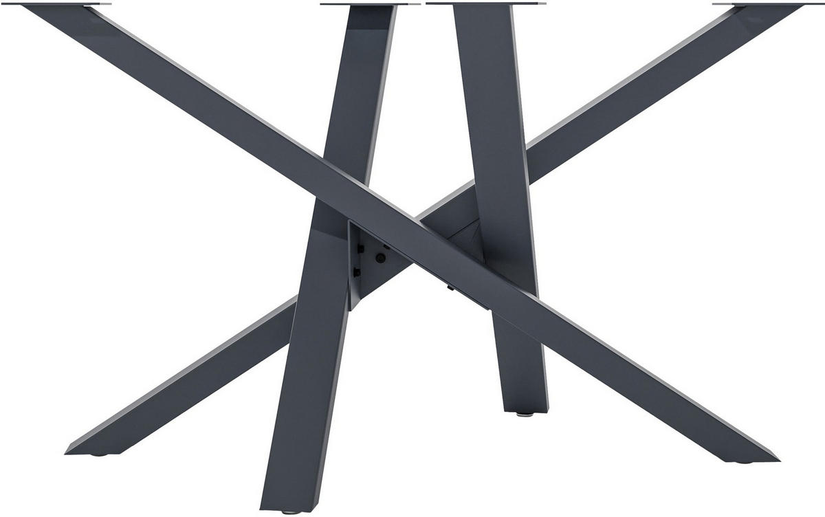 TISCHBEIN eckig 120/70/72 cm Metall grau - Grau, Metall (120/72/70cm) - CLP