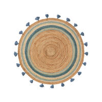 KINDERTEPPICH Lovis Türkis ø 115 cm rund - Türkis, Naturmaterialien/Textil (115/115cm) - Lytte