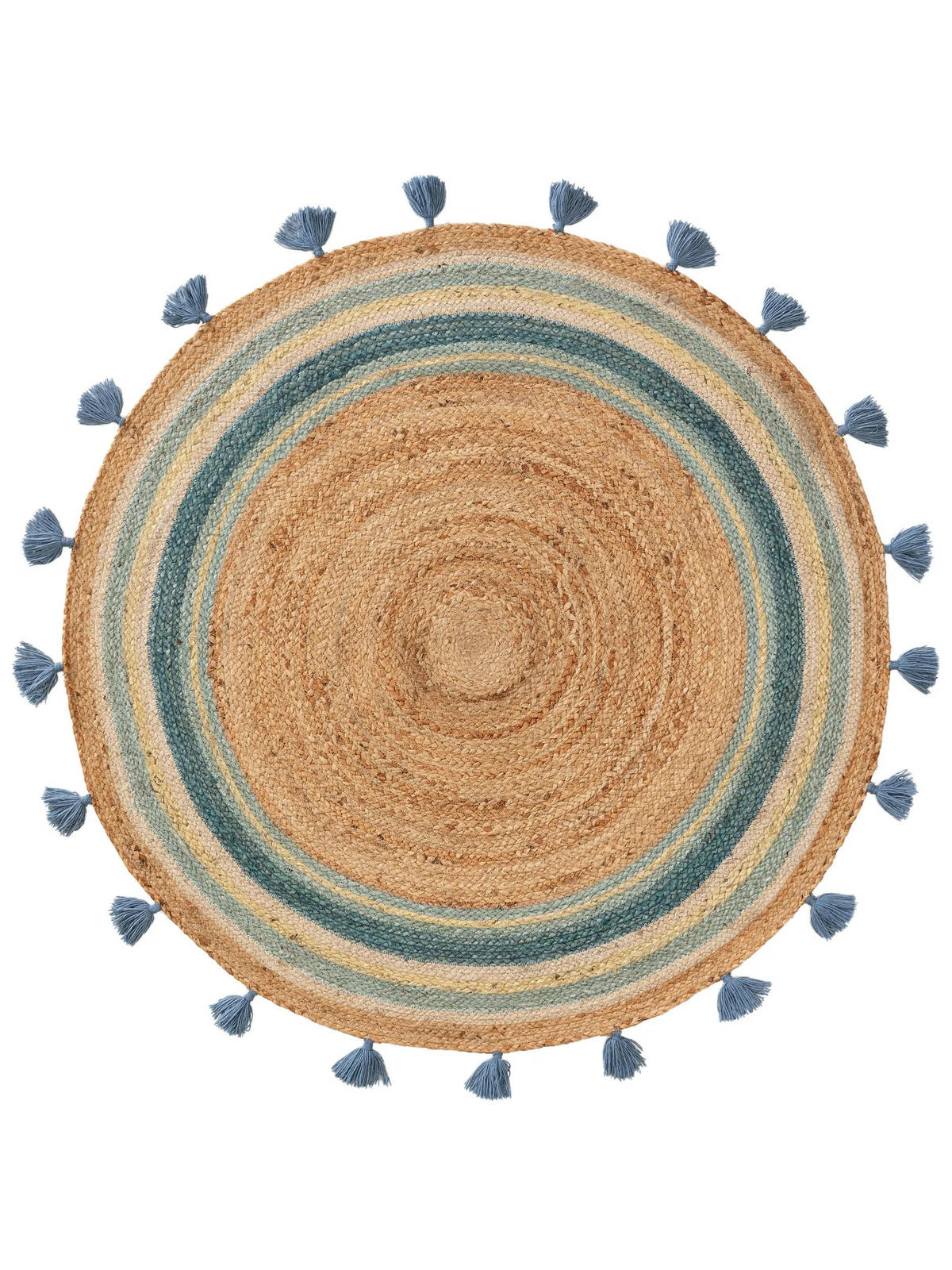 KINDERTEPPICH Lovis Türkis ø 115 cm rund - Türkis, Naturmaterialien/Textil (115/115cm) - Lytte