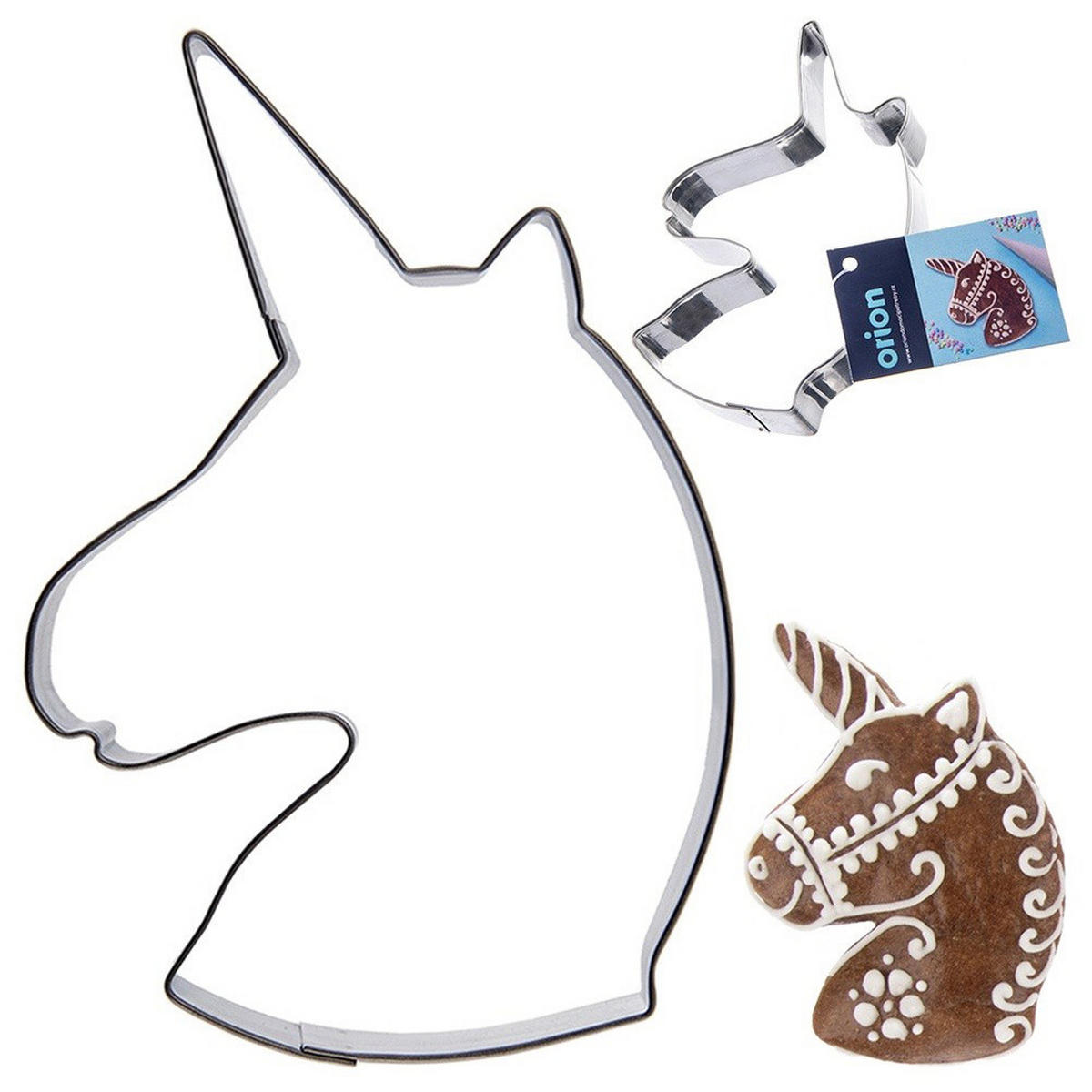 AUSSTECHFORM Einhorn 9 cm Silber - Silberfarben, Metall (6.5/1.5/9cm) - Orion 