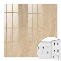 SCHLÜSSELBOX Weiß 30x30 cm – Türöffnung nach rechts - Beiger Marmor - Beige, Metall (30/30/5cm) - TULUP
