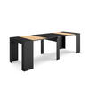 KONSOLENTISCH ausziehbar 58 bis 262cm, für 12 Gäste, schwarz eiche, 90/58/77cm - Eichefarben/Schwarz, Holzwerkstoff (90/262/77cm) - Skraut Home