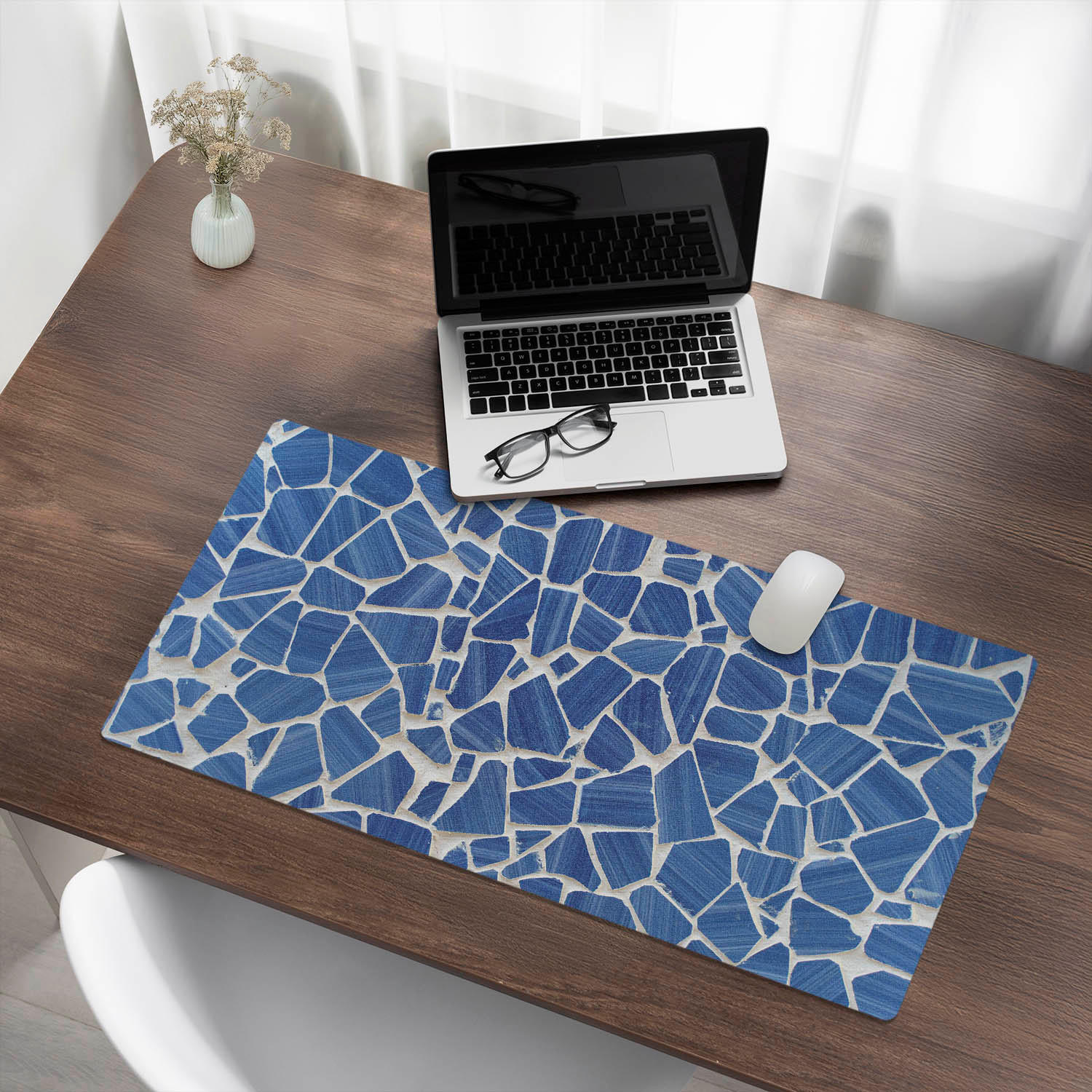 SCHREIBTISCHUNTERLAGE 90x45 cm Blau - Hellblau, Kunststoff (90/45/1.6cm) - Wallfluent