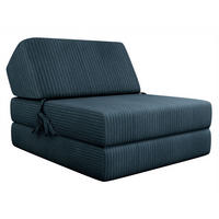 KLAPPSOFA Kevin Cord - Blau, Textil (73/58/90cm) - MIRJAN24