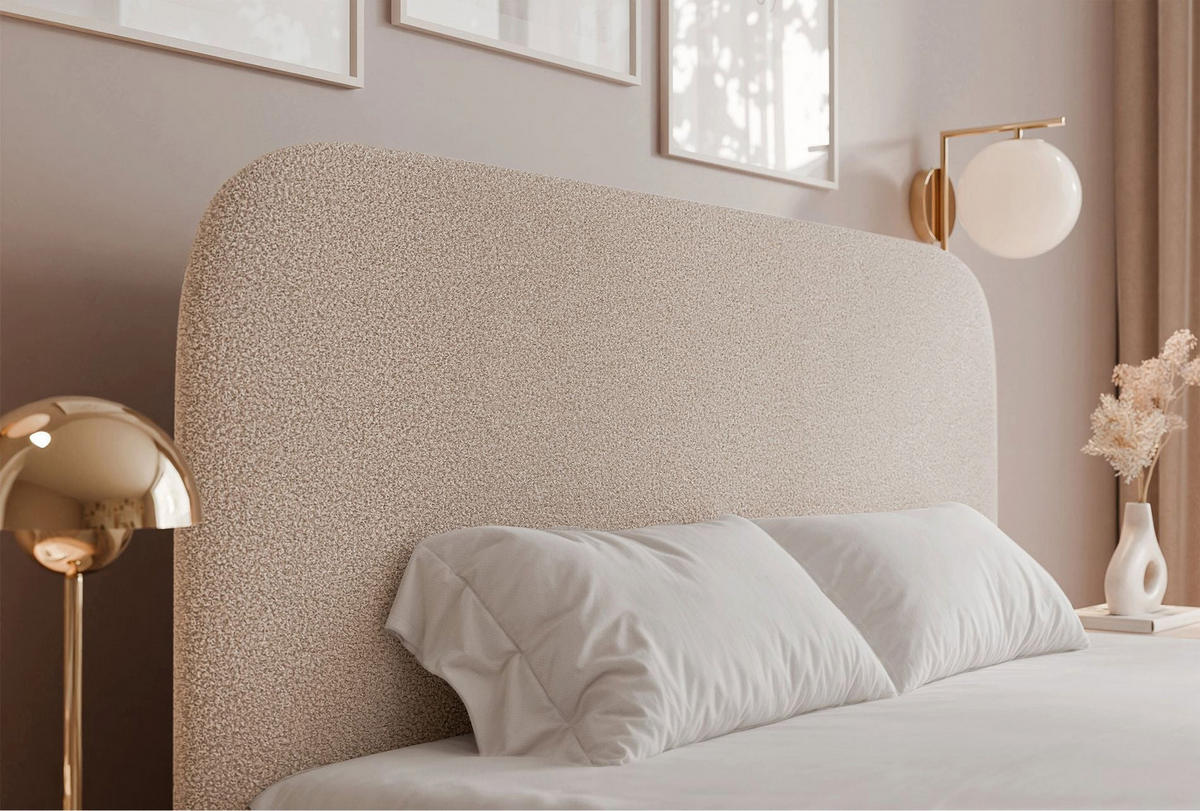 POLSTERBETT Sonvivo Greige Bouclé 140x200 cm - Taupe, Kunststoff/Textil (140/200cm) - Selsey