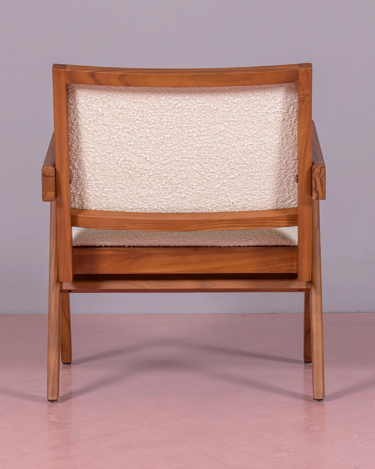 SESSEL Boucle Weiß - Weiß, Holz (59/70/58cm) - Nest Dream