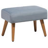 HOCKER Takoma 30/50/35 cm - Grau, Textil (50/35/30cm) - Beliani