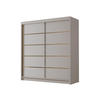 SCHIEBETÜRENSCHRANK Bali IV - Goldfarben/Naturfarben, Holzwerkstoff/Metall (180/215/58cm) - MIRJAN24