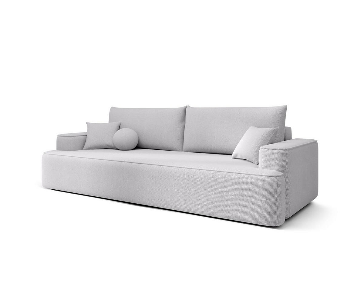 SOFA mit Schlaffunktion FIGO Curio 80 - Hellgrau, Textil (250/75/150cm) - Bedante
