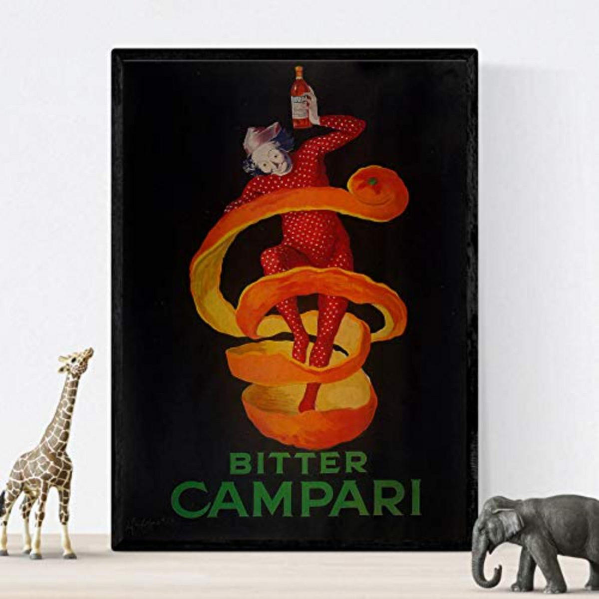 POSTER Set mit 4 Jahrgang Alkohol Plakate Campari, Cinzano, Cognac A4 Rahmenlos - Klar, Papier (29.7/3cm) - Nacnic