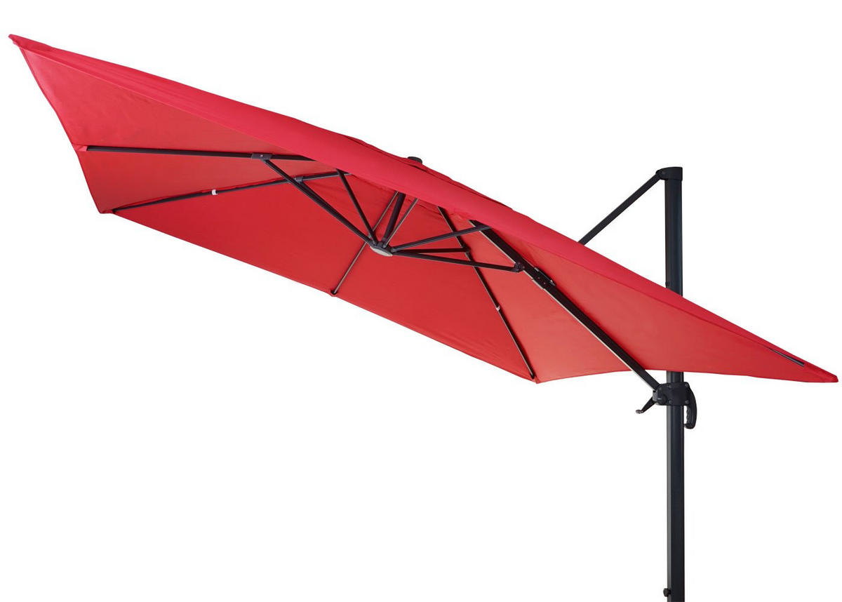 AMPELSCHIRM I Rot 300/300 cm - Rot, Textil (360/300cm) - MCW