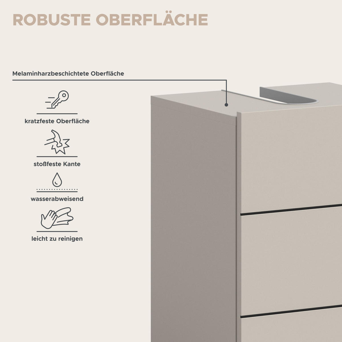 WASCHBECKENUNTERSCHRANK VIRA (B/H/T: ca. 38/56/34 cm) in Kaschmir/Kaschmir - Kaschmir, Holz (38/56/34cm)