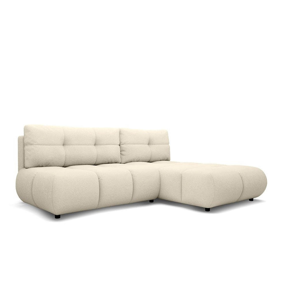 ECKSOFA Milorya Creme - Creme, Textil (230/90/170cm) - Pillovely